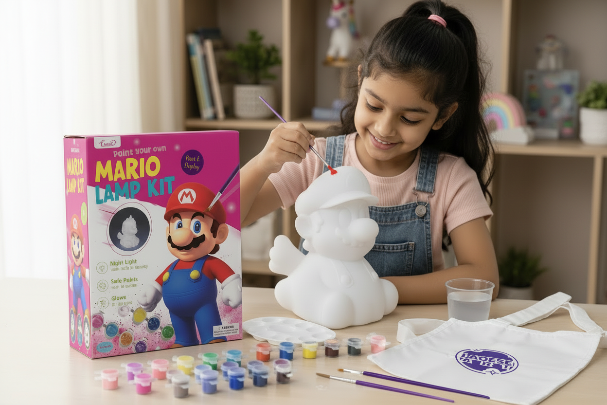 DIY Lamp Painting Kit for Kids – Paint Your Own Night Light Craft Set