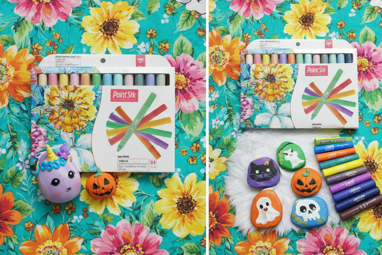 Paint Stik Premium Fabric Markers Set - 12 Colors