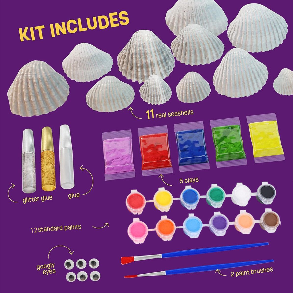 Shell Painting Craft Kit for Kids