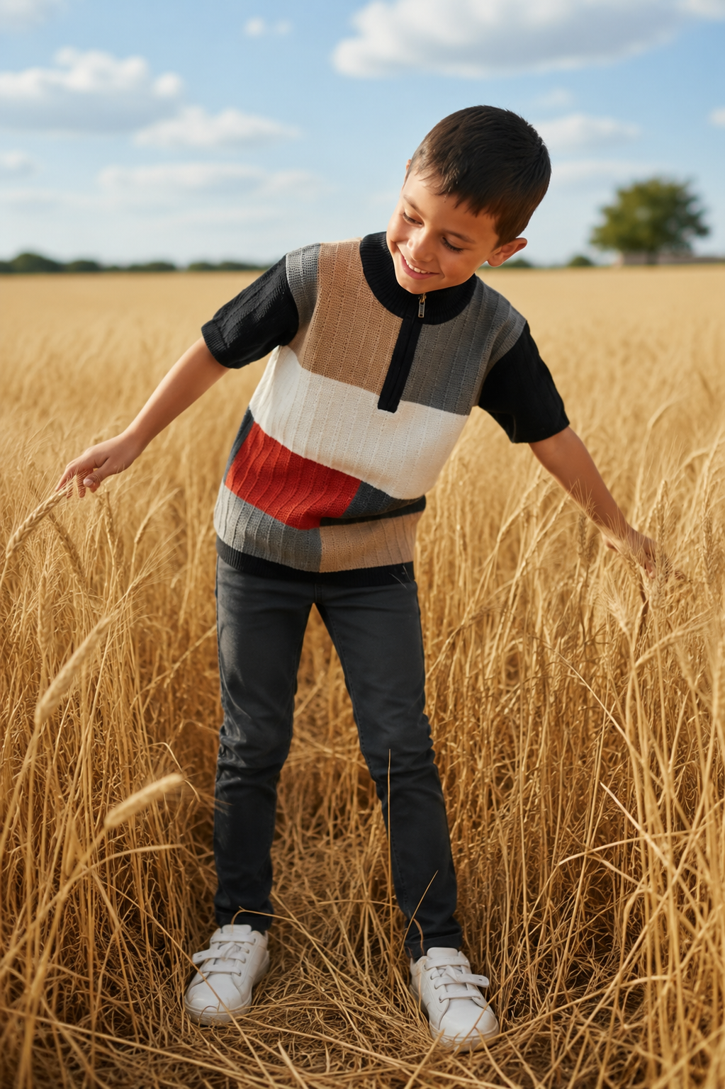 BOYS COLOR BLOCK T-SHIRT