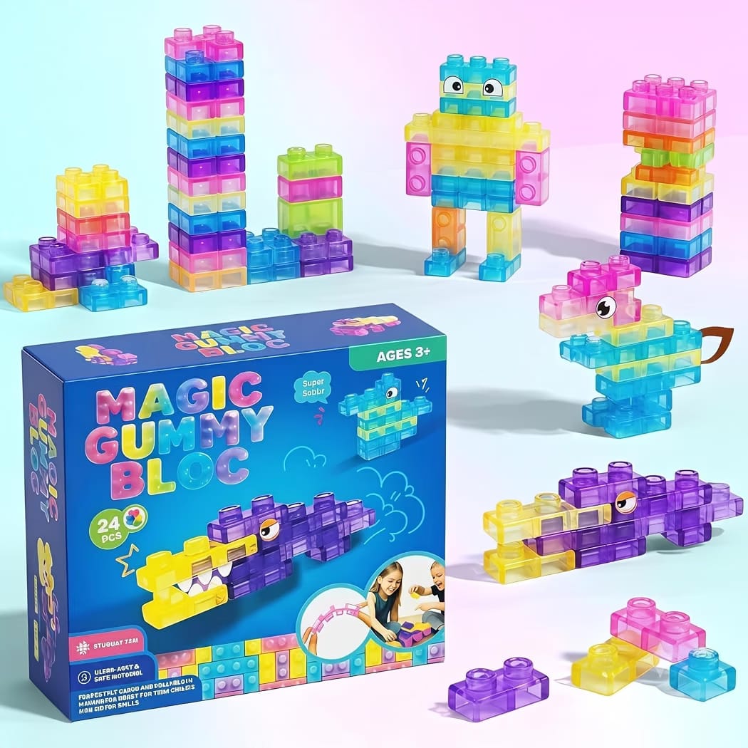 Magic gummy blocks