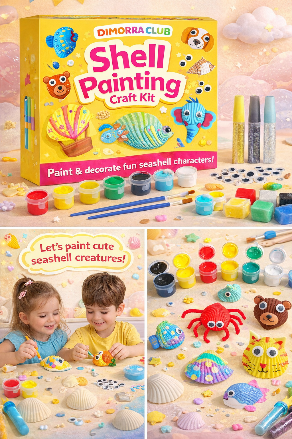 Shell Painting Craft Kit for Kids