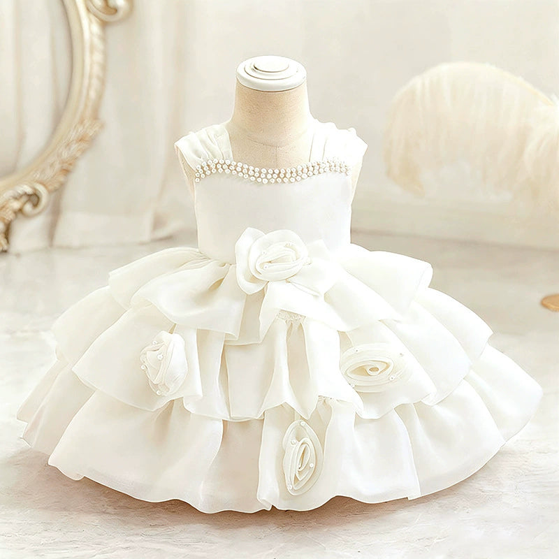 Girls' Princess Skirt Cross-border Western-style High-end Party Performance Clothing Small and Medium-sized Children's Pontoon Skirt Baby Children's Clothing Children's Dress