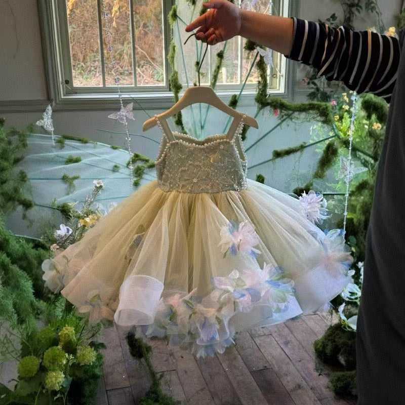 Lolita Girls' Princess Dress 2026 New Forest Style Cute Strapless Puffy Tulle Daily Children's Dress Cross-Border Supply