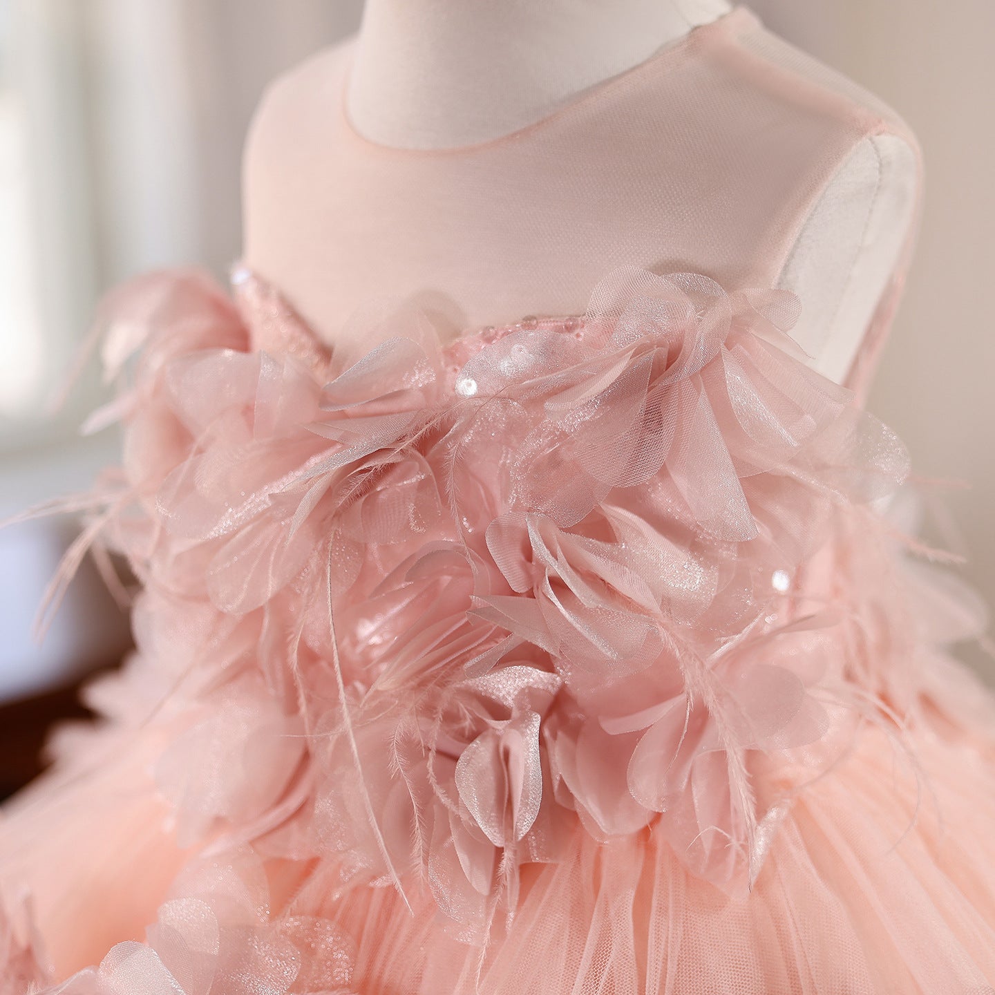Children's One-Year-Old Dress, Princess Dress, Fashionable Catwalk Performance Dress, Piano Performance Dress, Girl Host Evening Dress
