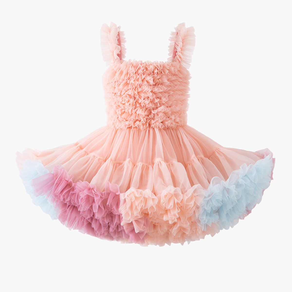 Girls' Mesh Tutu Dress, Festival Dance Performance Costume, Children's Princess Dress, Baby Girl's First Birthday Dress