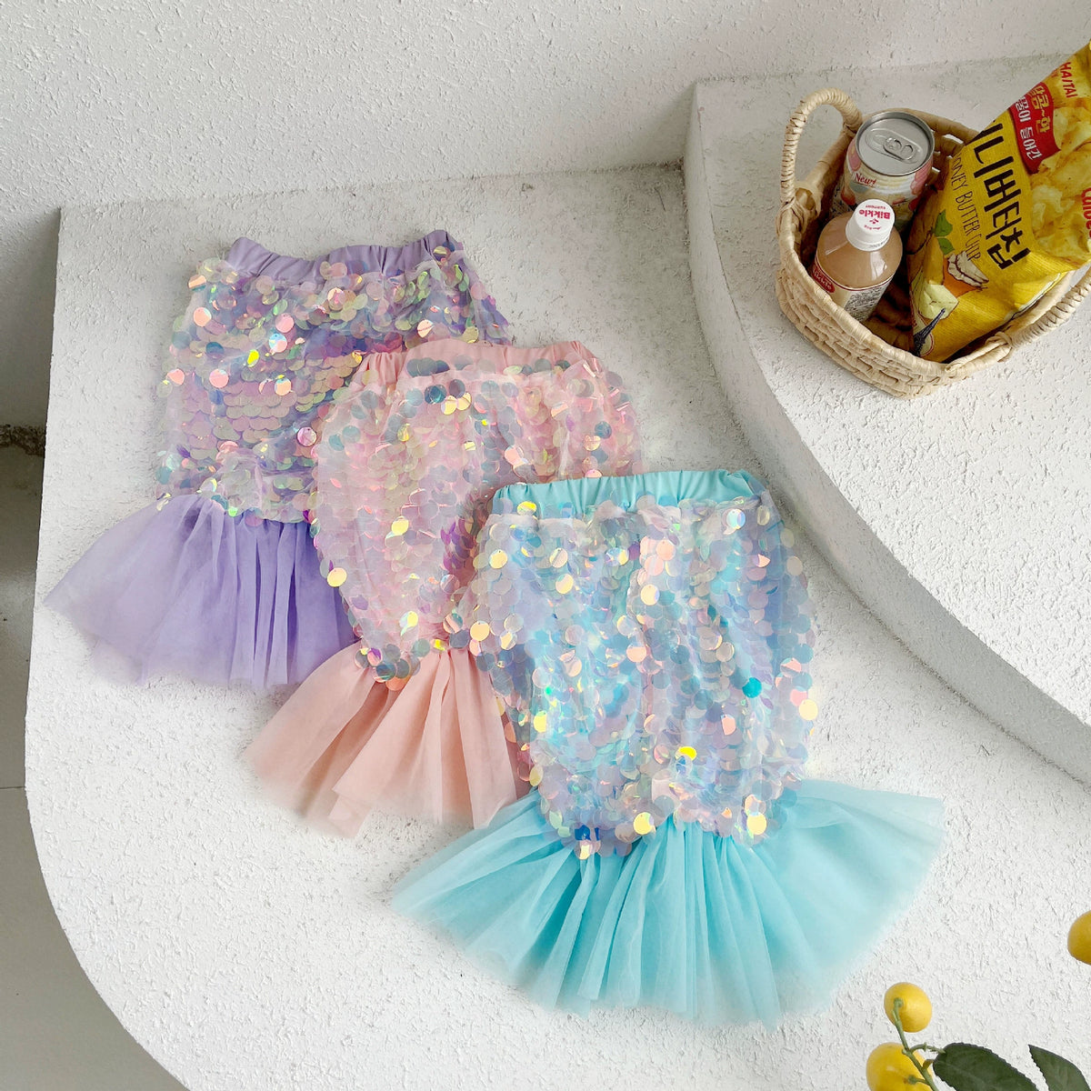 Children's Clothing Skirt Girls Baby Mermaid Princess Skirt 2026 Spring and Summer New Style Kidsren's Skirt Mesh Sequins