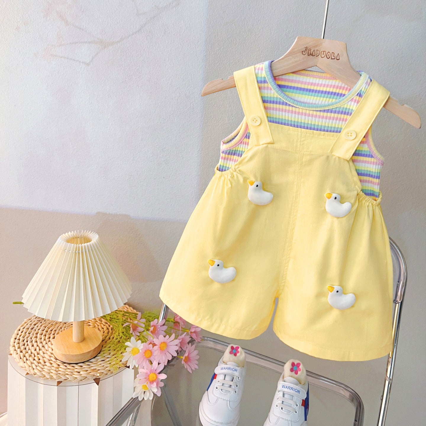 Kids' Short-Sleeved Summer Suit - New Style Girls' Summer Clothing Set - Lightweight Children's Apparel