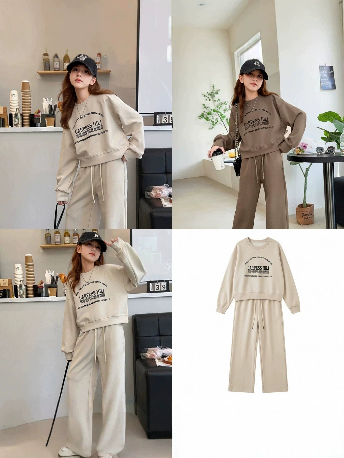 Rantuo Children's Clothing 2026 New Girls' Spring and Autumn Set: Long Pants and Long Sleeve Printed Two-Piece Set with Drawstring, Loose Fit, Cross-Border