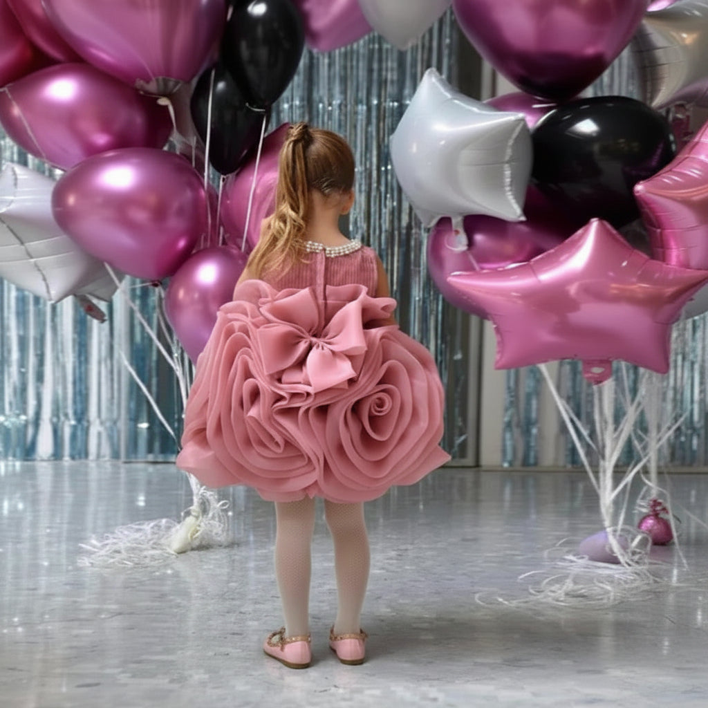 Children's One-Year-Old Dress Girl Princess Dress 2025 New Flower Girl Wedding Little Girl Host Piano Performance Dress