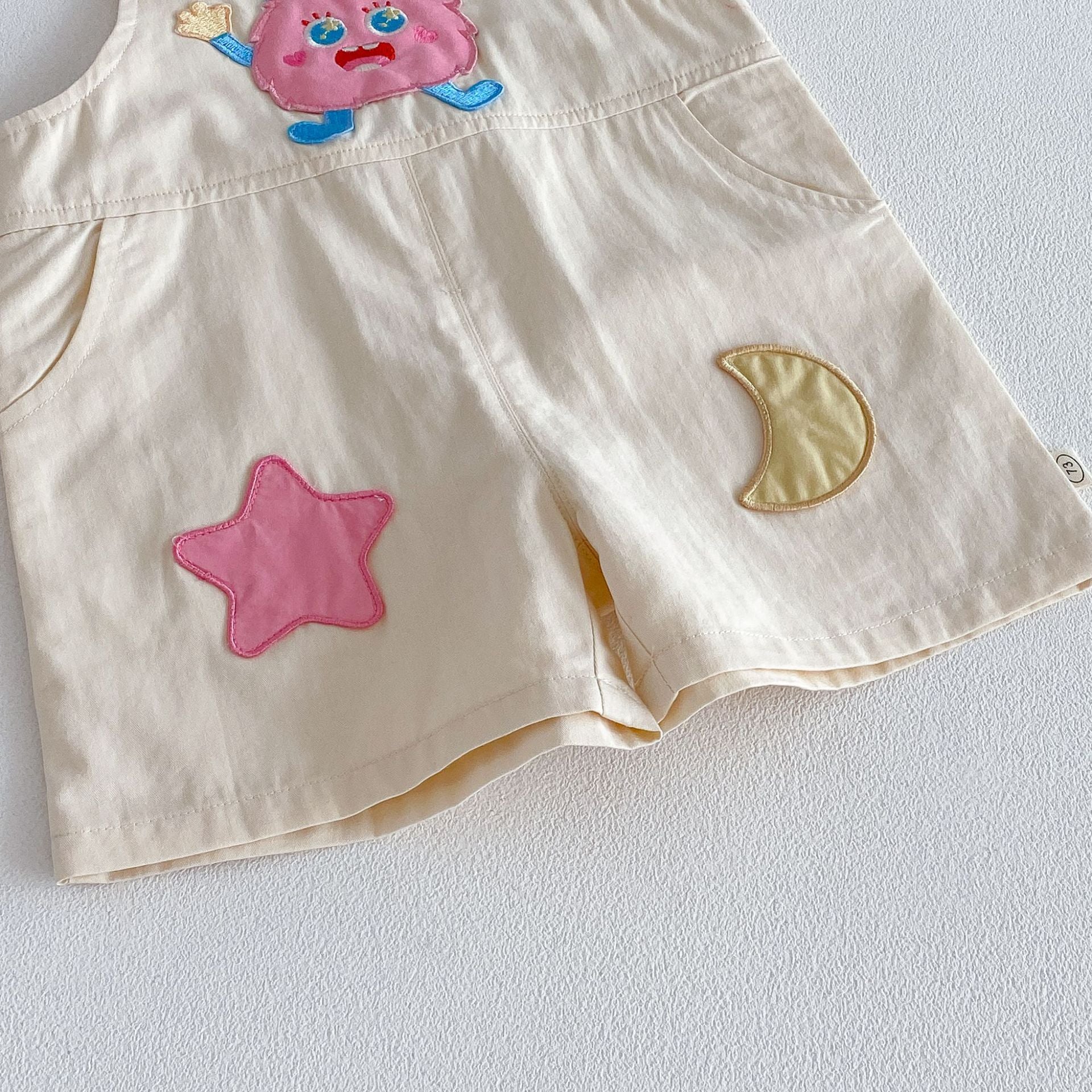 Girls' Super Cute Suspender Dress 2026 New Summer Korean Style Full-Print Little Monster Dress Children's Thin Dress