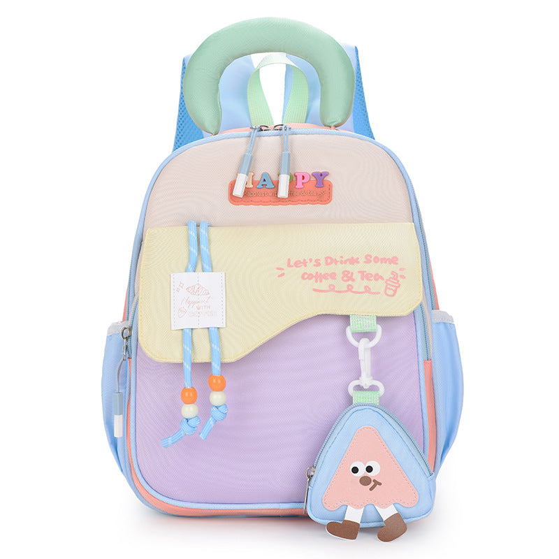 Children's Schoolbags New Style Cute Cartoon Backpacks for Boys and Girls Aged 3-6 Years Old Lightweight Weight-Reducing Backpacks Kindergarten Schoolbags
