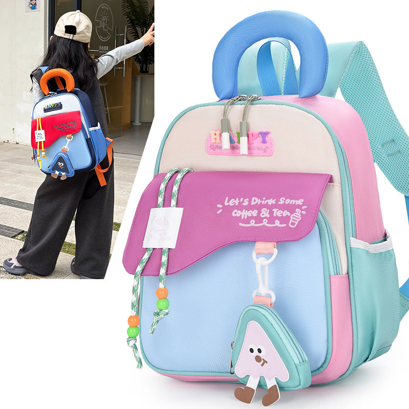 Children's Schoolbags New Style Cute Cartoon Backpacks for Boys and Girls Aged 3-6 Years Old Lightweight Weight-Reducing Backpacks Kindergarten Schoolbags