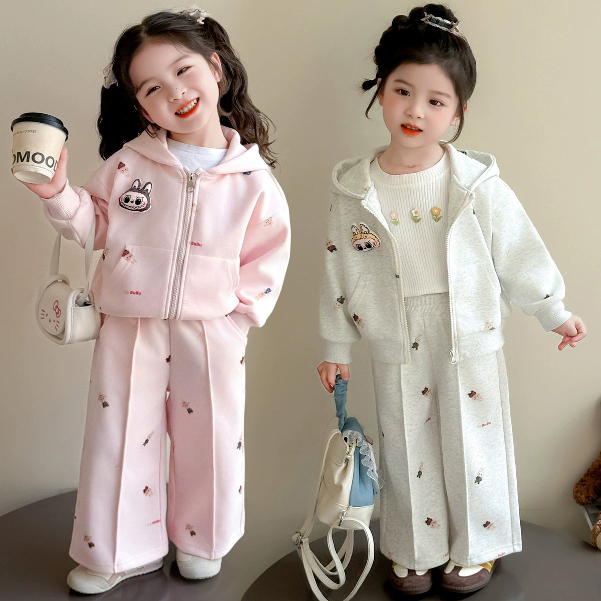 Girls' Cartoon Outfit Spring and Autumn 2025 New Stylish Hooded Sports Cardigan Jacket for Baby Girls