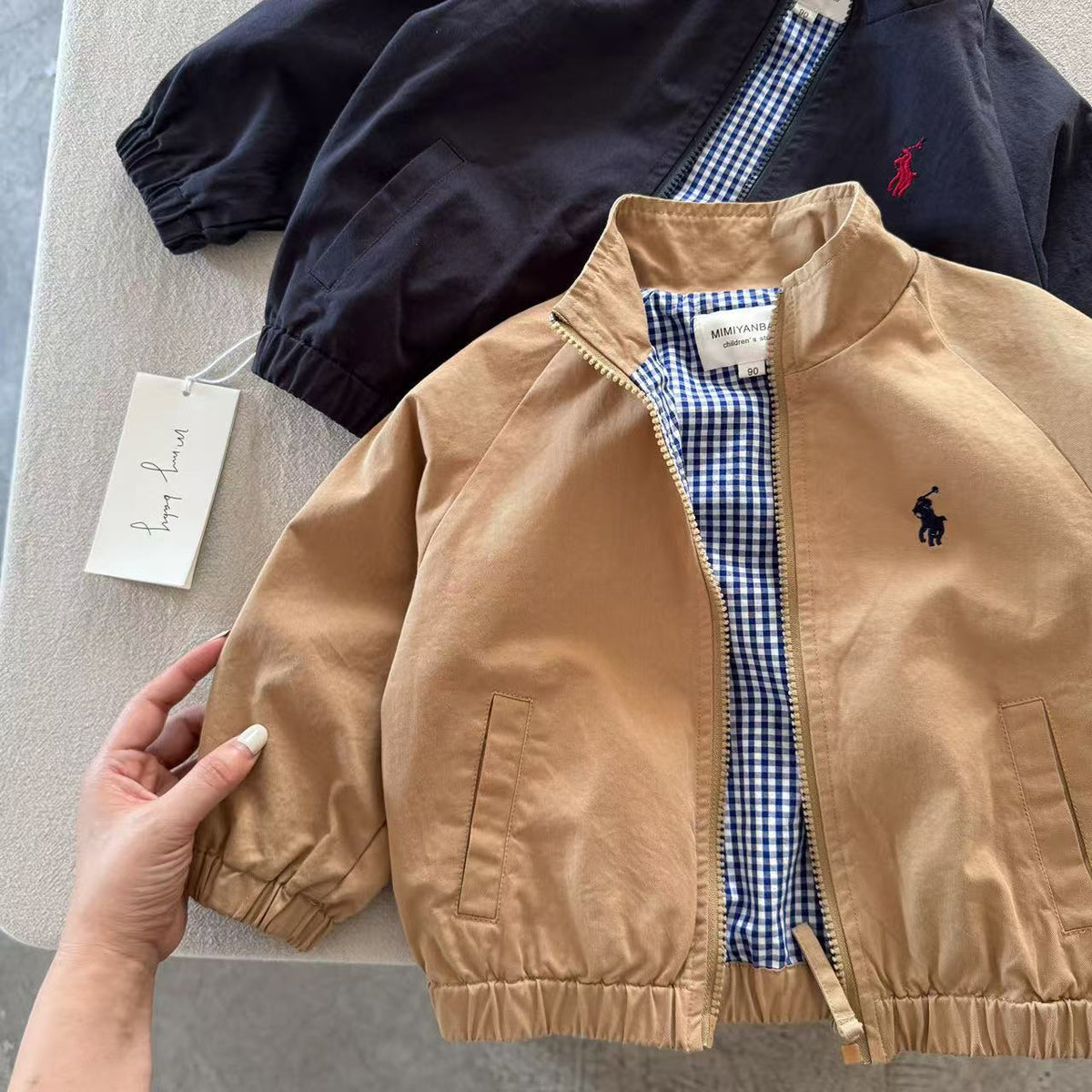 Children's Jacket 2026 Spring Collection Boys' Trendy Embroidered Jacket Toddler Top Big Kids Spring and Autumn Shirt
