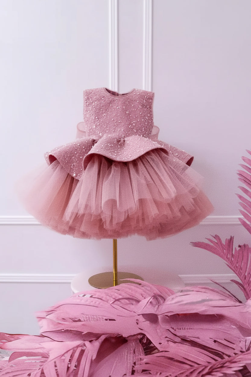 Girl's Dress Spring and Autumn Children's Piano Performance Dress Princess Dress Little Girl's Birthday Flower Girl's Wedding dress