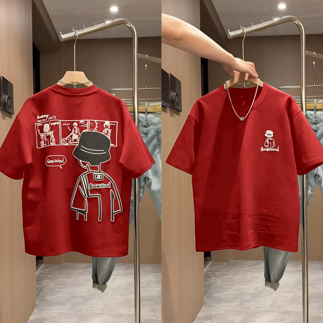 100% Pure Cotton Children's T-Shirt Short-Sleeve Export Quality New Spring and Summer Style for Older Boys Summer Half-Sleeve Top Trendy T-Shirt