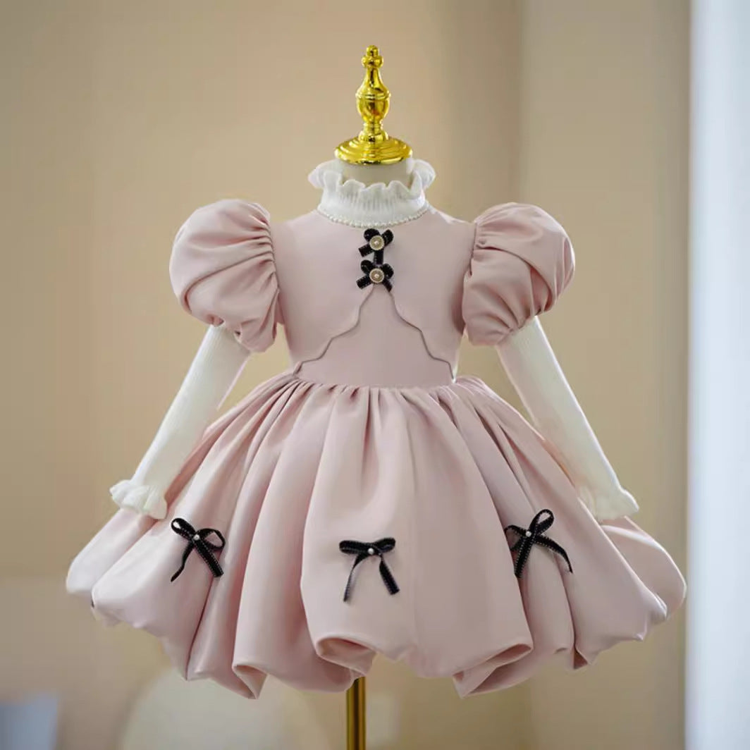 Children's princess dress Little host birthday banquet flower girl wedding little girl dress girl piano performance costume