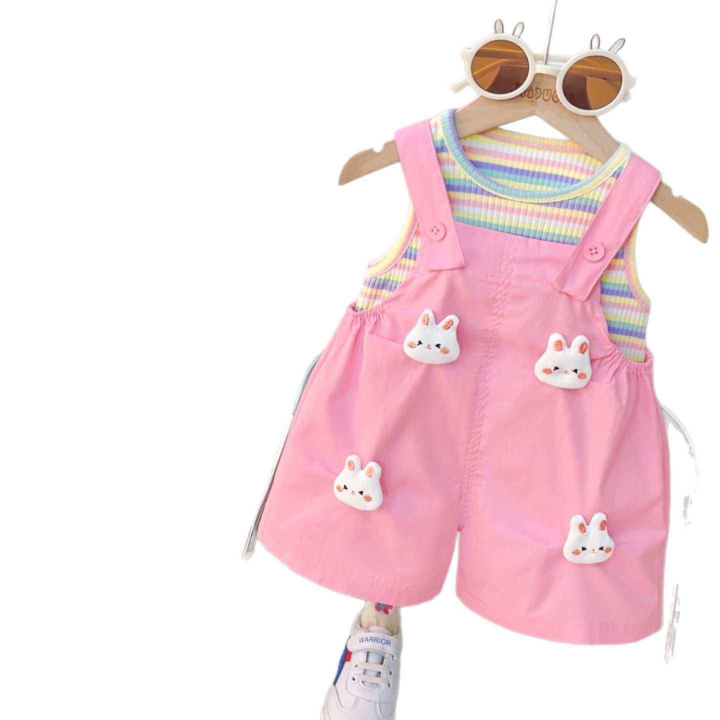 Kids' Short-Sleeved Summer Suit - New Style Girls' Summer Clothing Set - Lightweight Children's Apparel