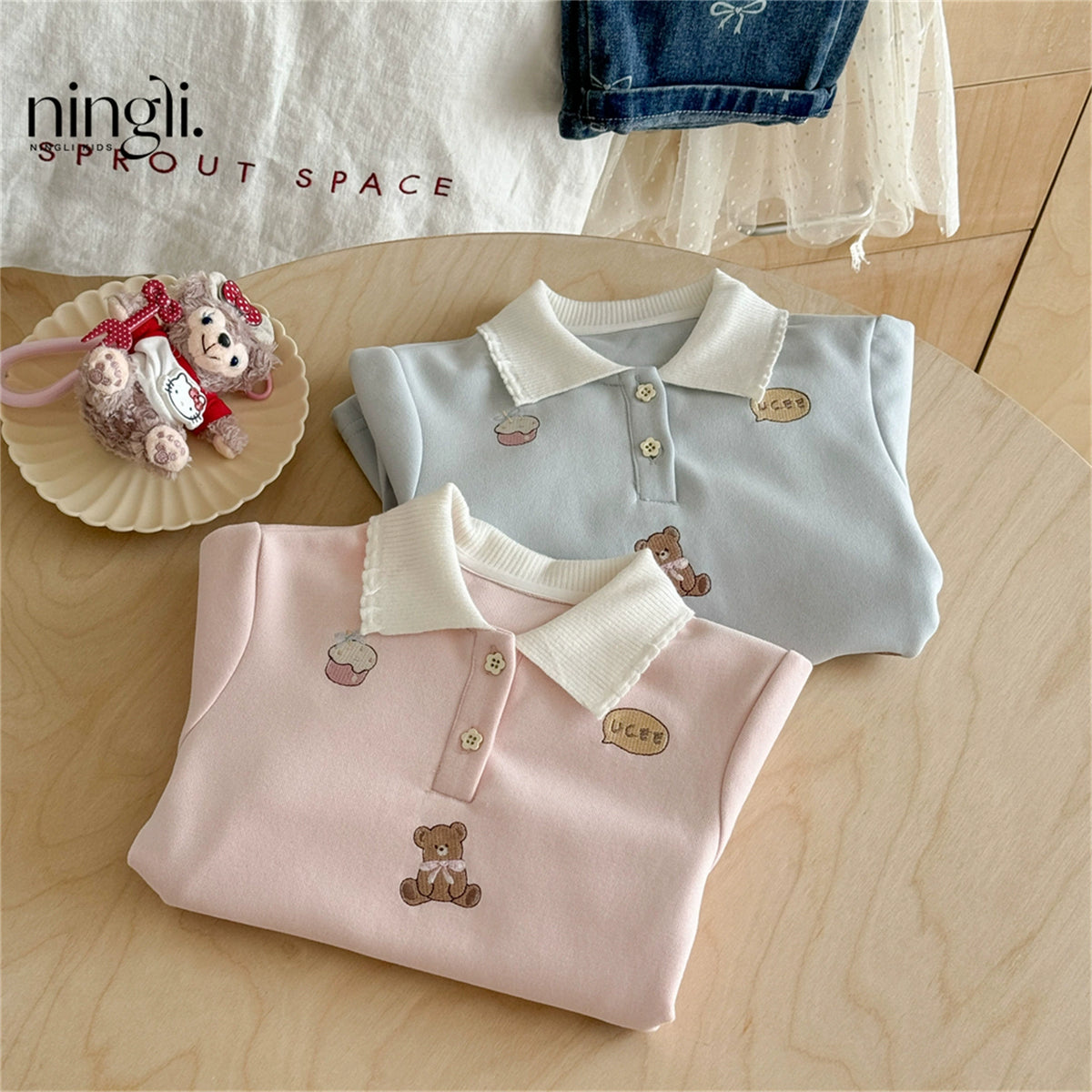 Ningli Girls' Dress Autumn New Stylish Baby Girl Princess Dress Preppy Style Kidsren's Polo Dress Spring and Autum