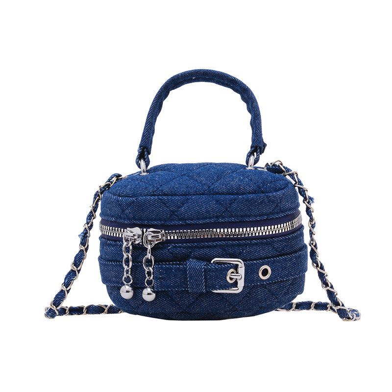 Children's Bags Women's 2025 Early Autumn New Mini Lipstick Accessory Bag Parent-Child Crossbody Bag Small Fragrance Denim Chain Bag