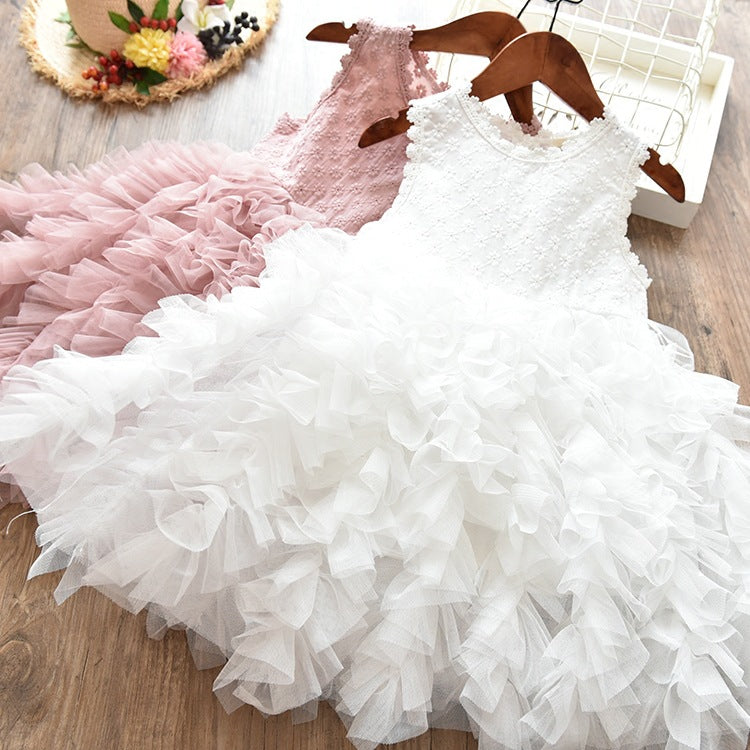 Princess Dress for Girls, Fluffy Tulle Summer 2026 New Style Cake Dress, Stylish Children's Baby Dress, Super Fairy-Like Tulle Dress