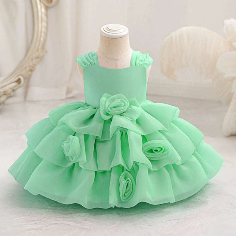 Girls' Princess Skirt Cross-border Western-style High-end Party Performance Clothing Small and Medium-sized Children's Pontoon Skirt Baby Children's Clothing Children's Dress