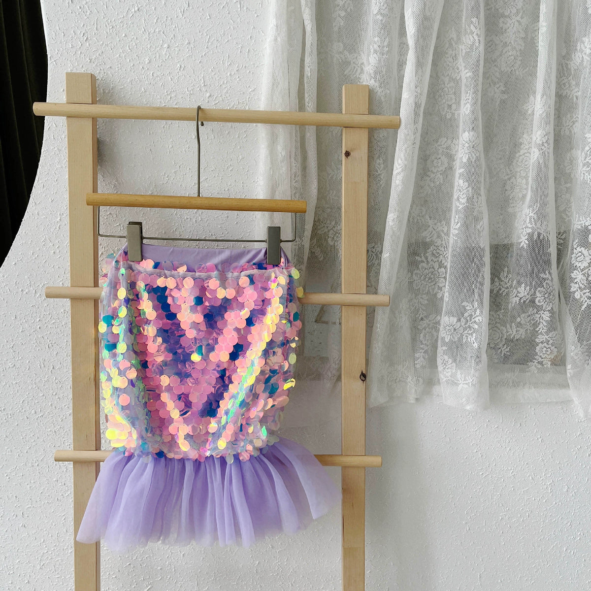 Children's Clothing Skirt Girls Baby Mermaid Princess Skirt 2026 Spring and Summer New Style Kidsren's Skirt Mesh Sequins