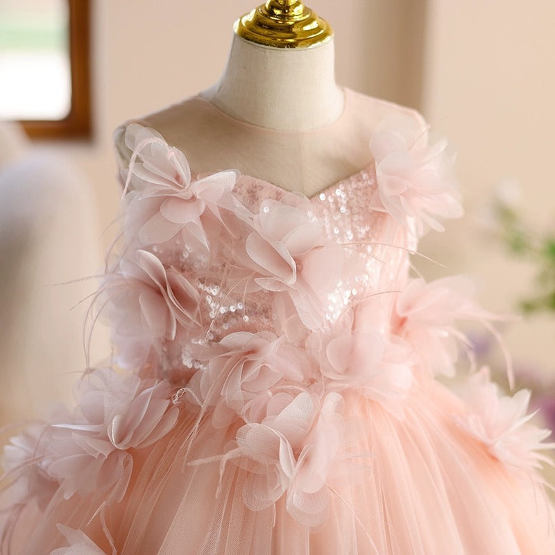 Enchanted Princess Birthday & Performance Gown for Little Girls