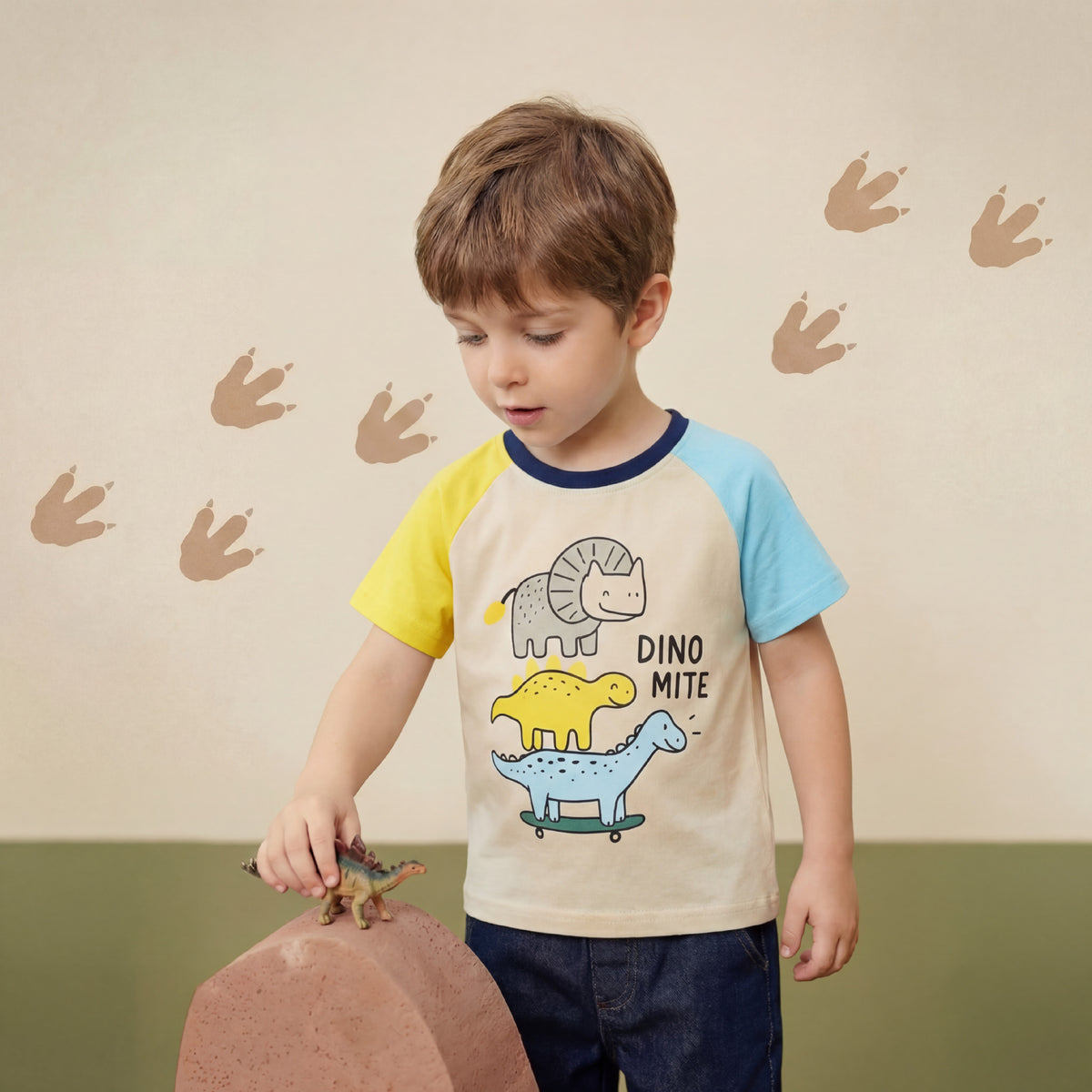 26 New Summer Style Boys' Short-Sleeved T-Shirts, European and American Fashionable Shark Print Kidsren's Round-Neck T-Shirts, Cross-Border Supply of Kidsren's Clothing