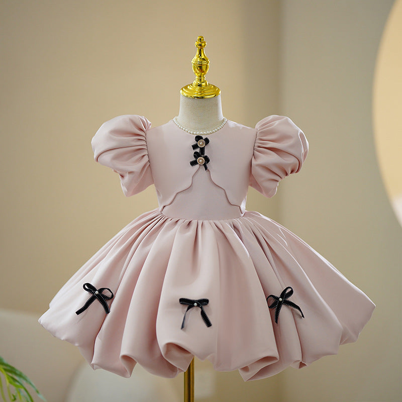 Children's princess dress Little host birthday banquet flower girl wedding little girl dress girl piano performance costume