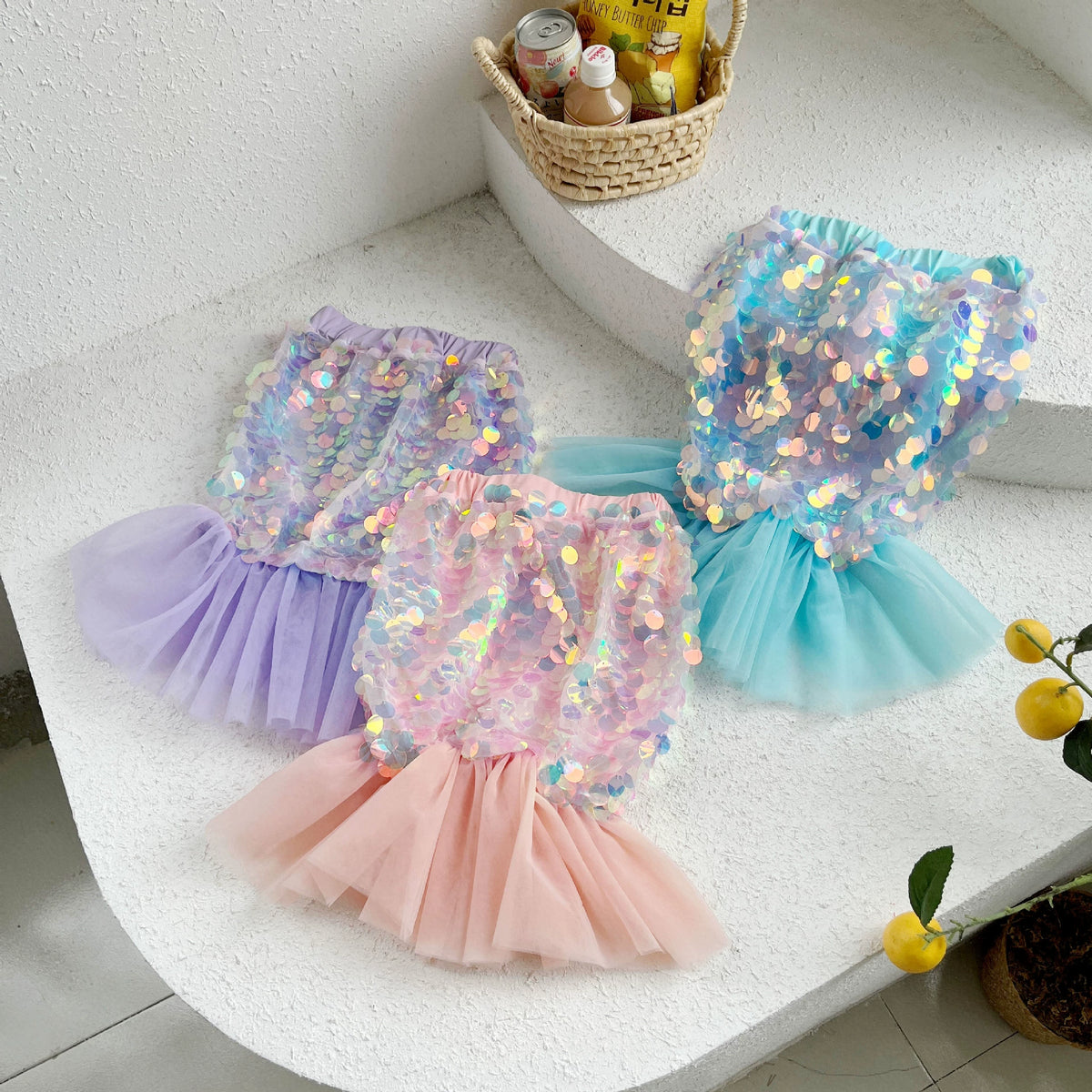 Children's Clothing Skirt Girls Baby Mermaid Princess Skirt 2026 Spring and Summer New Style Kidsren's Skirt Mesh Sequins