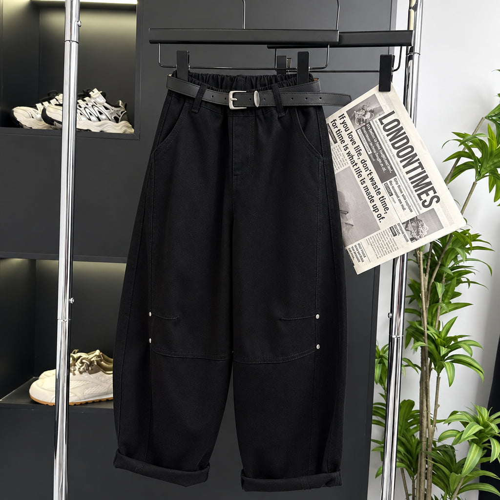 New Spring and Autumn Children's Casual Pants, Fashionable Loose Versatile Korean Style Scythe Pants L