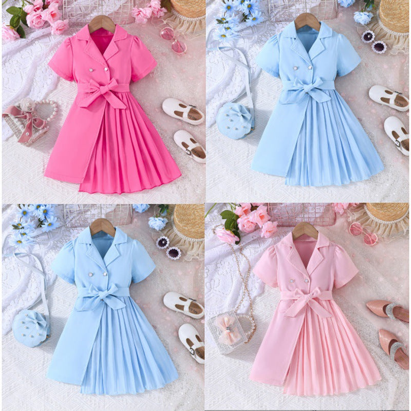 2021 European and American Cross-Border New Fashion Dress with Chiffon Belt Suit Puff Sleeve Dress Manufacturer