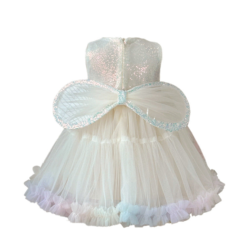 Disney-Inspired Enchanted Butterfly Fairy Dress - Girls' 2025 Birthday Gauze Gown