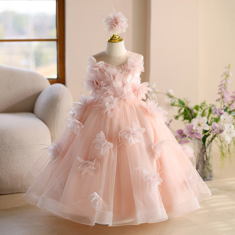 Enchanted Princess Birthday & Performance Gown for Little Girls
