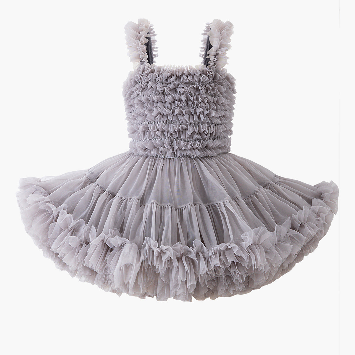 Girls' Mesh Tutu Dress, Festival Dance Performance Costume, Children's Princess Dress, Baby Girl's First Birthday Dress