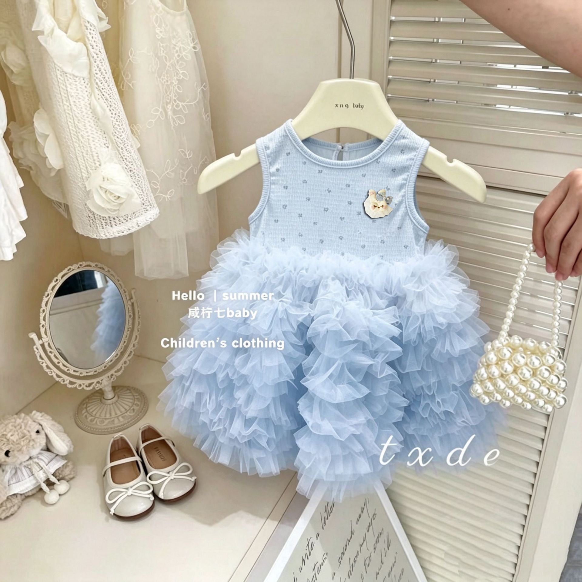 Disney-Inspired Enchanted Mesh Summer Dress for Baby Girls - 2026 Collection