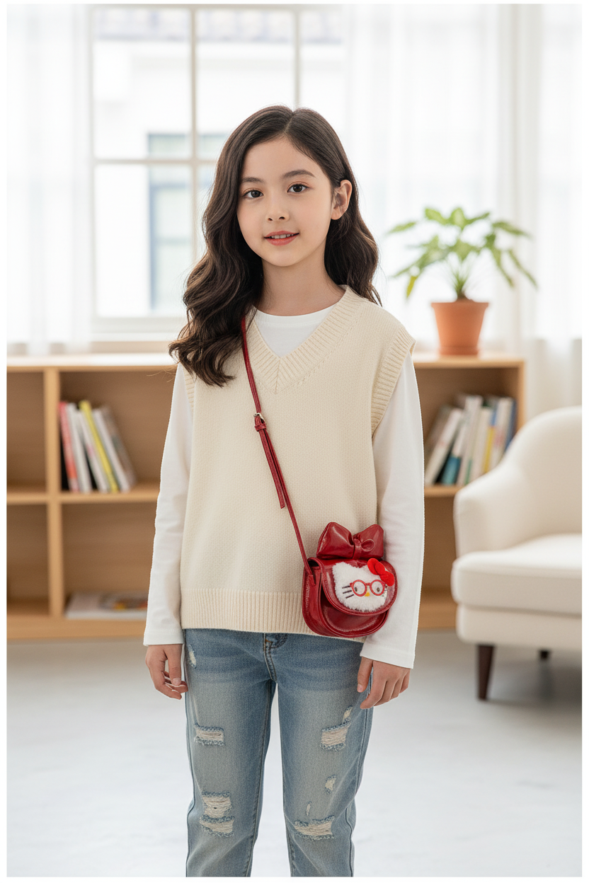Festive Lucky Money Crossbody Bag — Horse Embroidery Coin Purse for Girls & Kids
