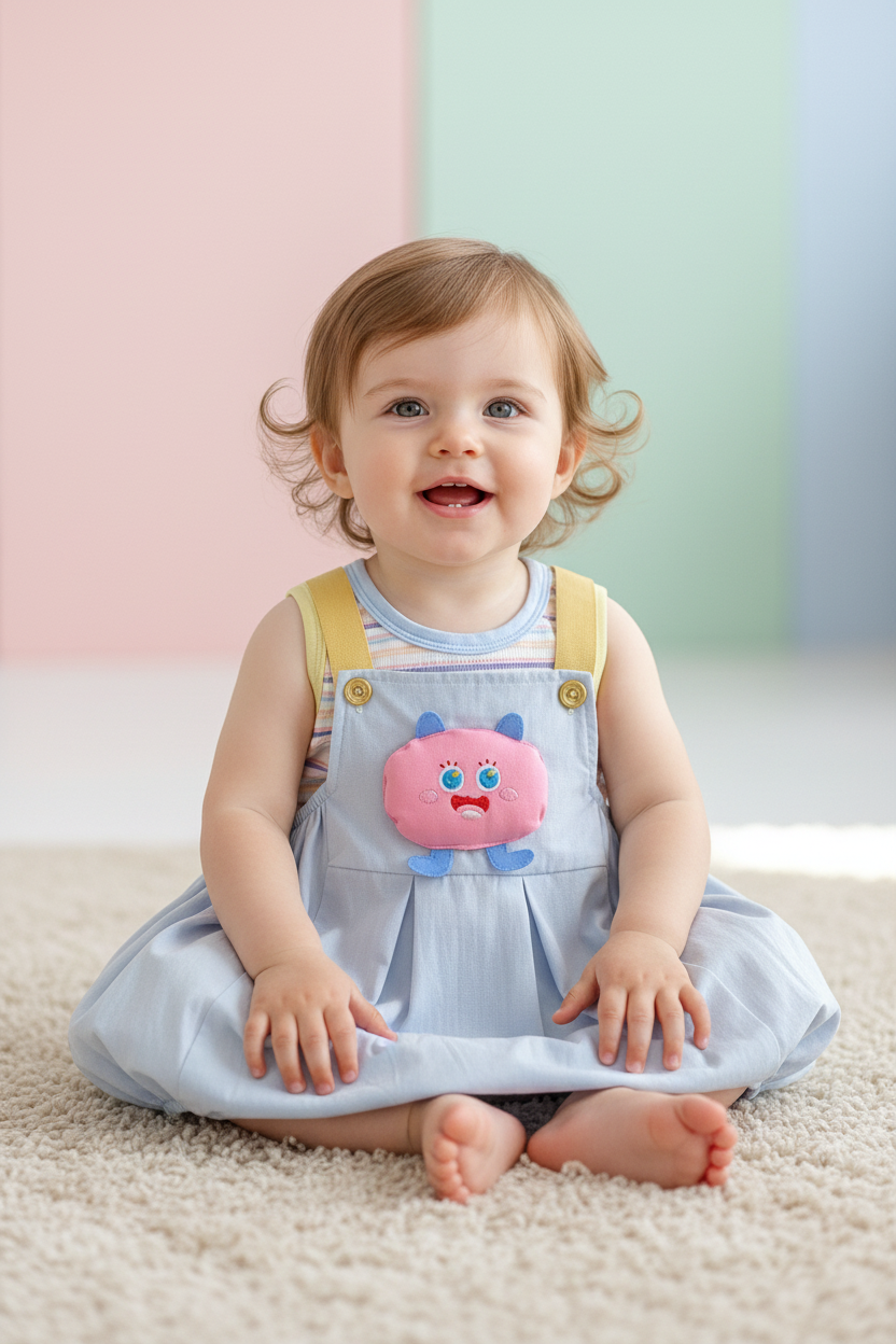 Girls' Super Cute Suspender Dress