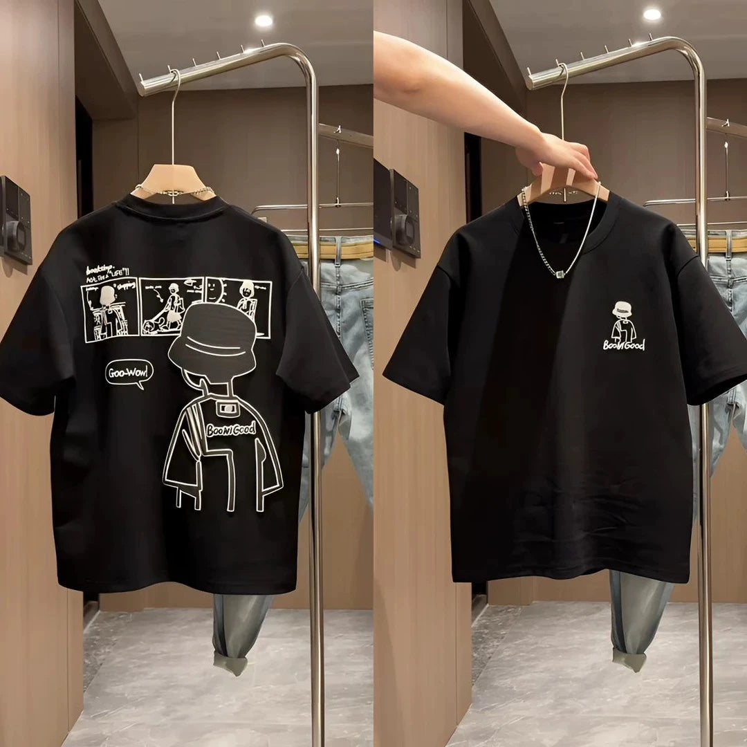 100% Pure Cotton Children's T-Shirt Short-Sleeve Export Quality New Spring and Summer Style for Older Boys Summer Half-Sleeve Top Trendy T-Shirt