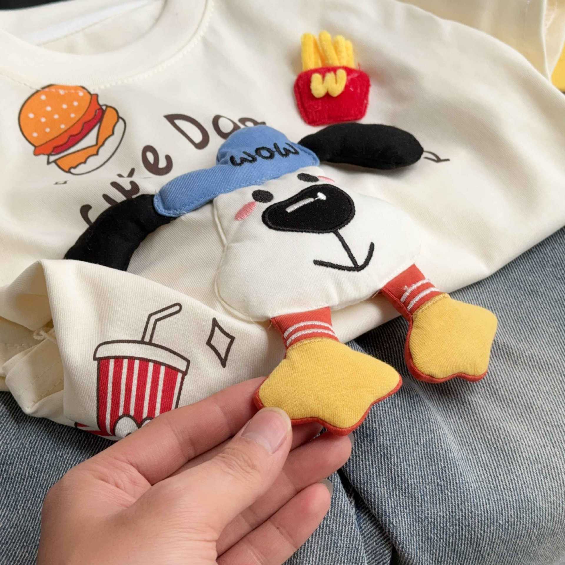 Kids' Short-Sleeve T-Shirt - Boys & Girls Summer Lightweight Cute 3D Doll Graphic Cotton Crew Neck Top