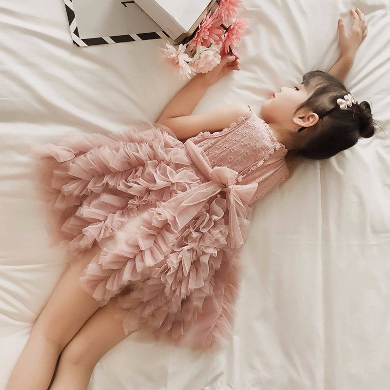 Princess Dress for Girls, Fluffy Tulle Summer 2026 New Style Cake Dress, Stylish Children's Baby Dress, Super Fairy-Like Tulle Dress