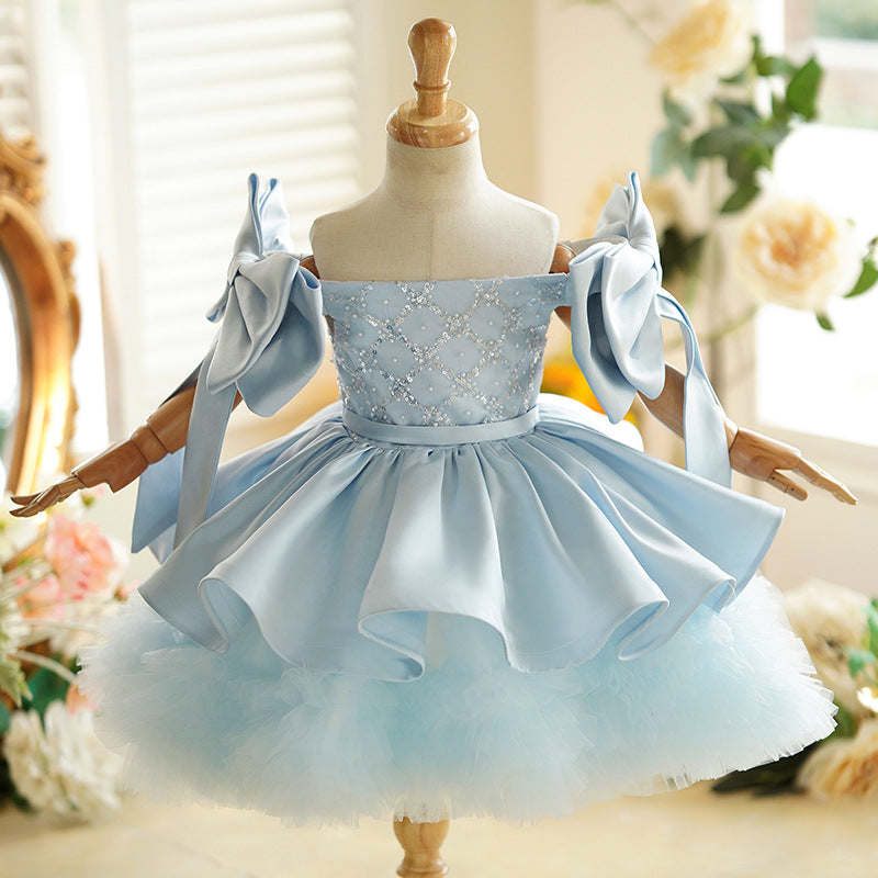 Children's Dress Princess Dress Birthday Evening Dress Piano Performance Dress Girls' Dress Host One Year Old Dress