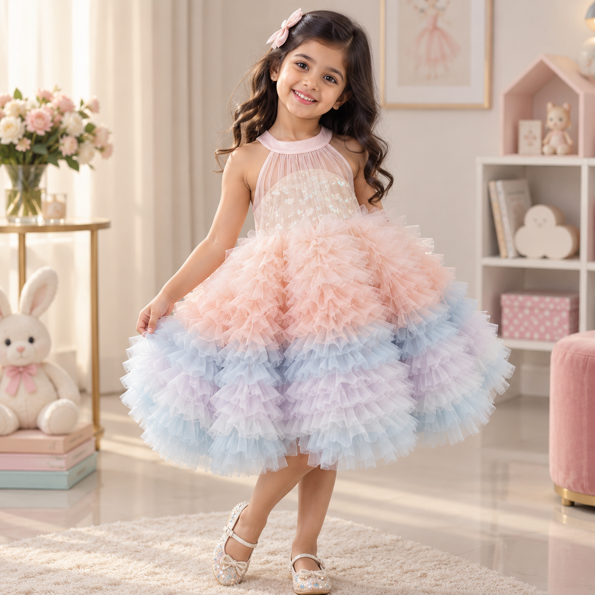 Princess Dress Birthday Dress Stylish Puffy Skirt