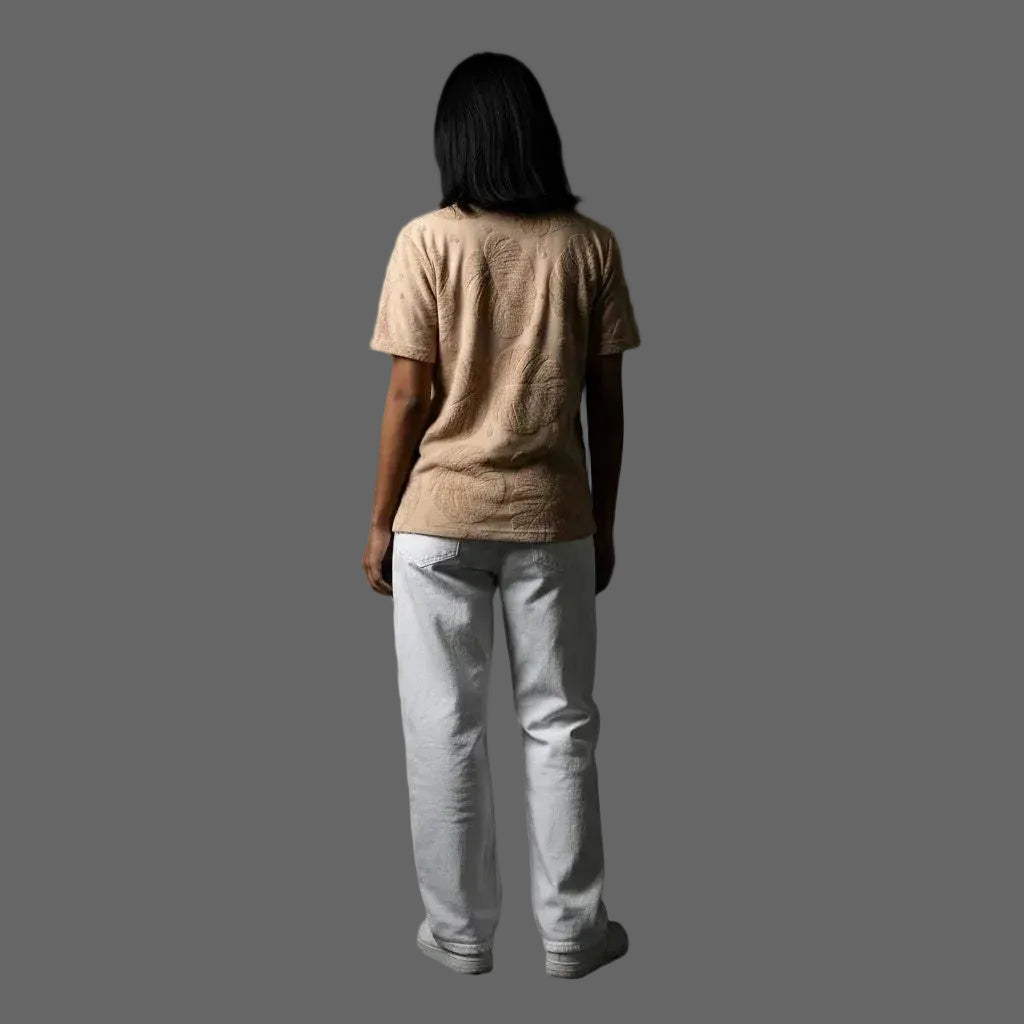 Beige Textured Polo - styleflea