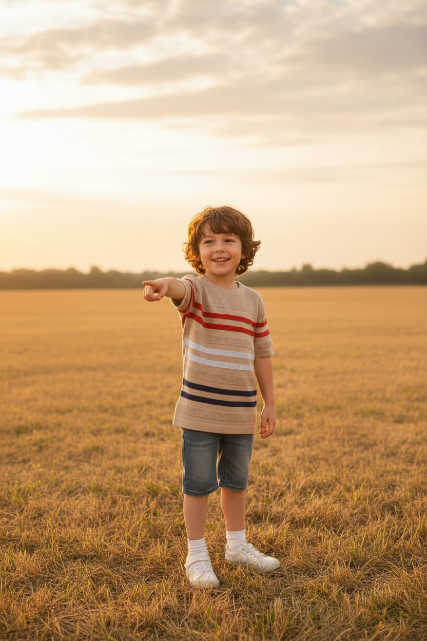 SMART STRIPD T SHIRT FOR BOYS