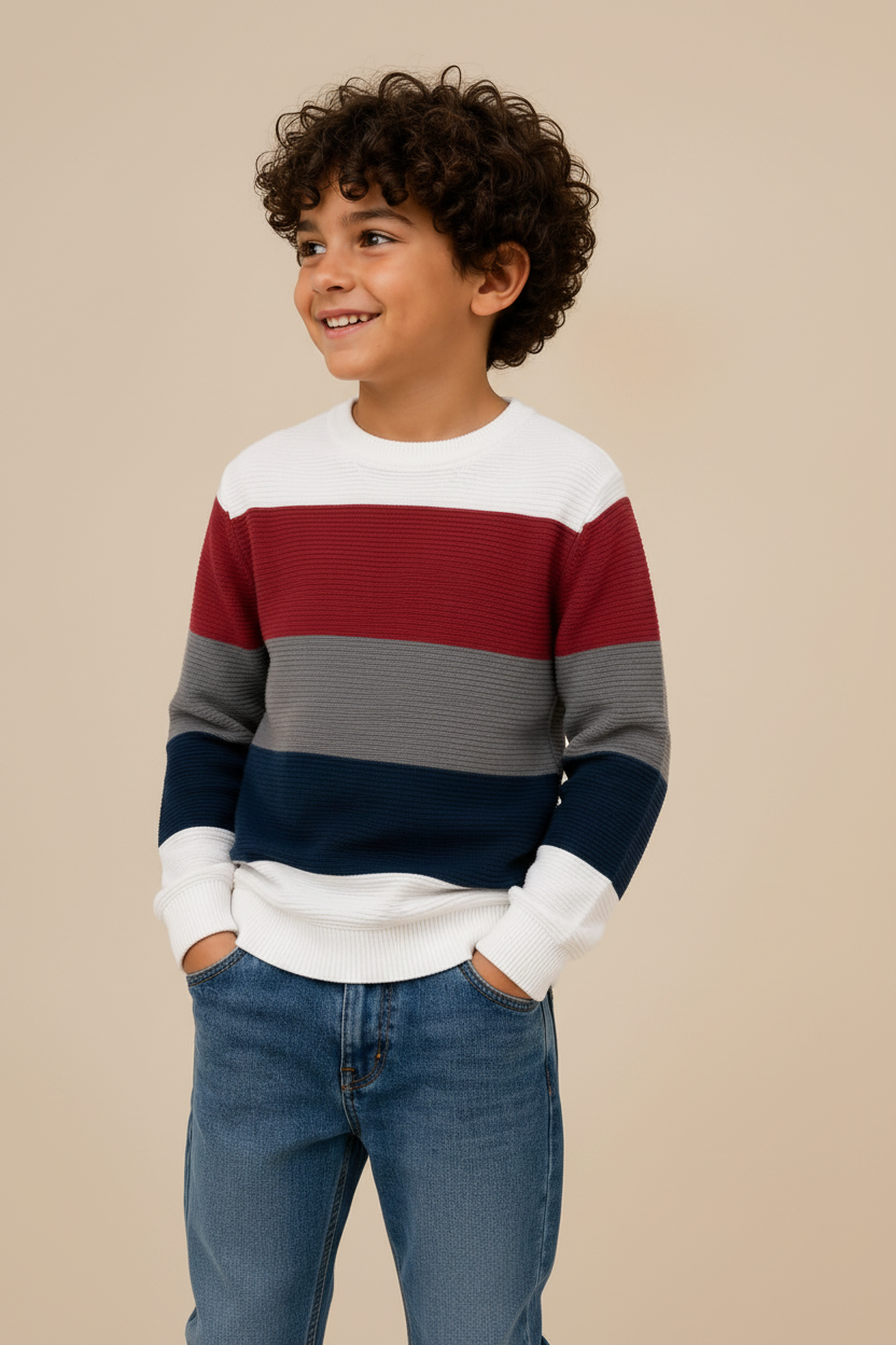Boy 1 - Burgundy Navy