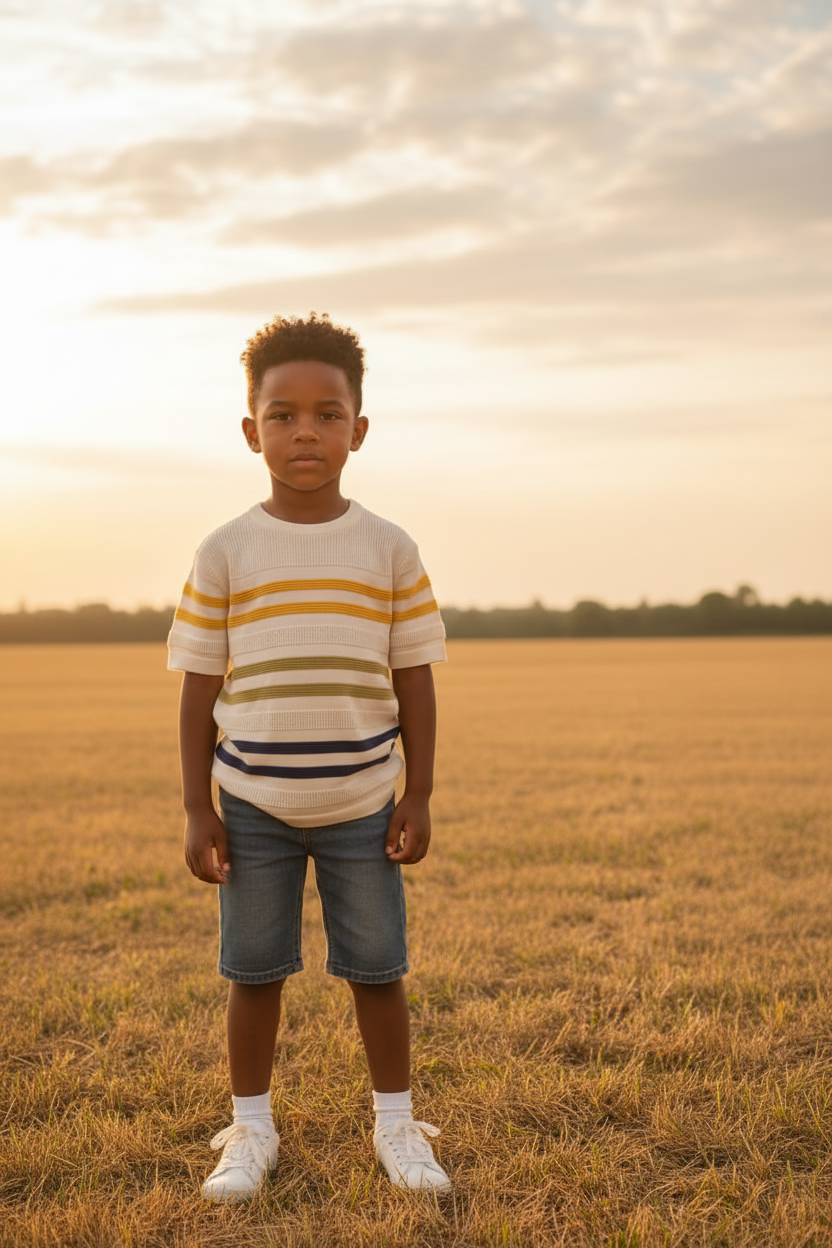 Boy 1 - Cream Stripes