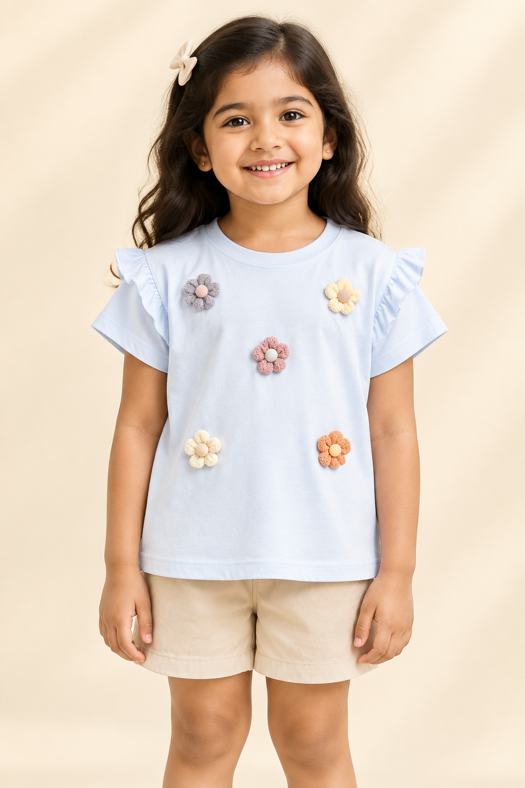 Girls' Printed Short-Sleeve Summer T-Shirt